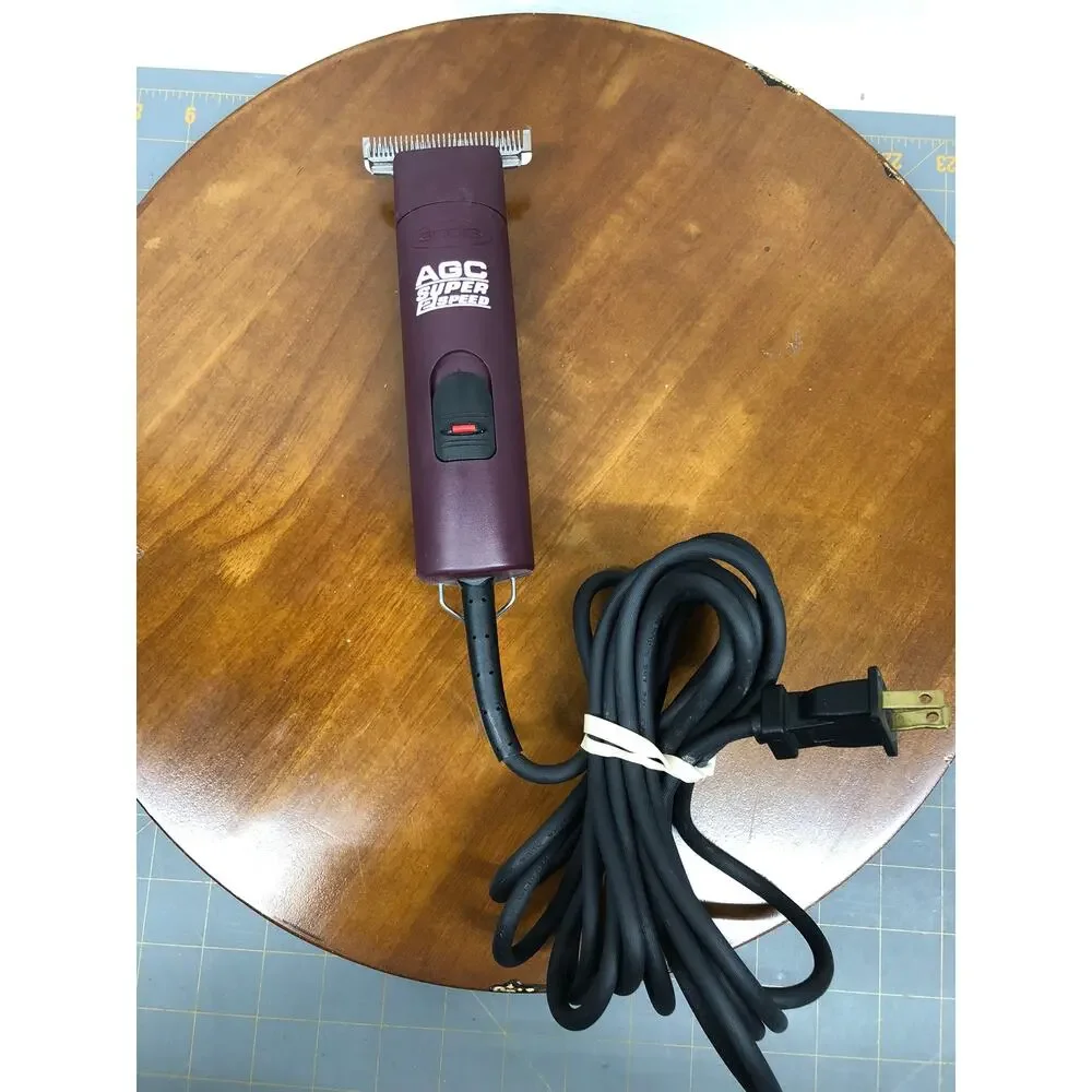 Andis AGC2 Pro Clip 2 Speed Animal Blade Clipper Burgundy Tested & Works